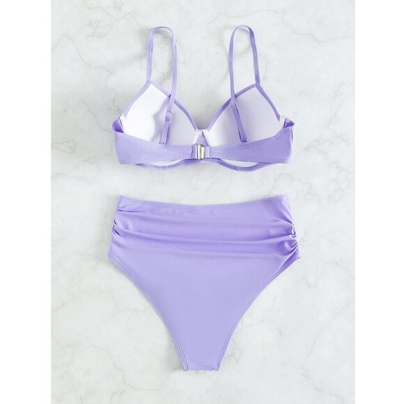 Vacay Ready Push Up Bikini Swimsuit purple - Picture 3 of 6